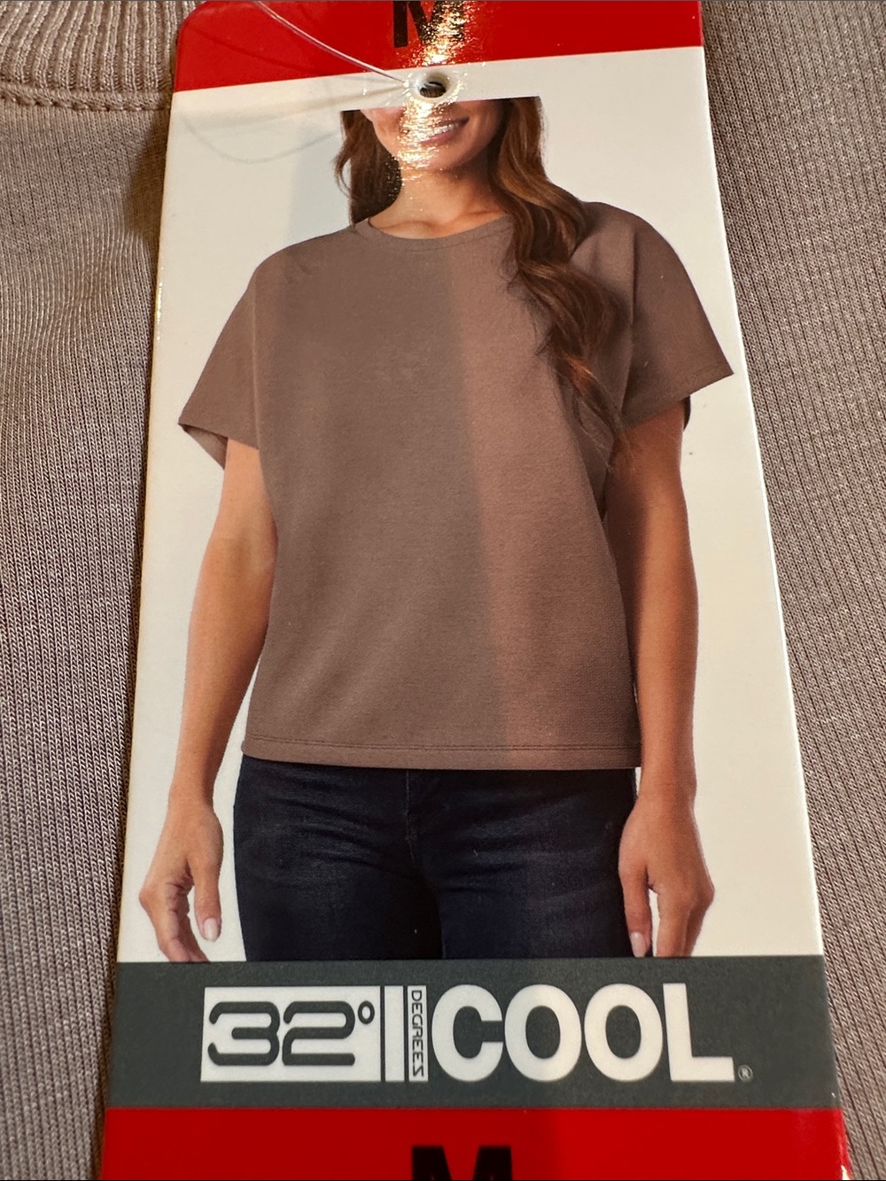 NWT 32 Degrees Women’s Taupe Short-Sleeve Crewneck Tee Medium